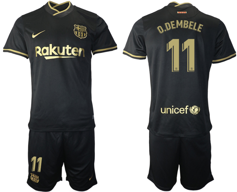 Men 2020-2021 club Barcelona away #11 black Soccer Jerseys